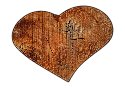 Wooden Heart Carving Texture