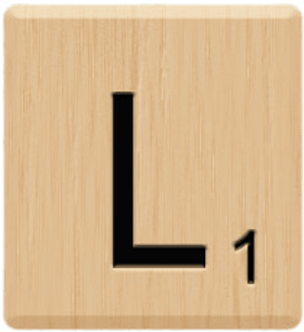 Wooden Letter L Scrabble Tile