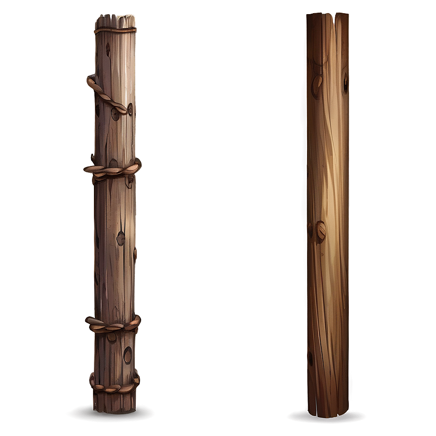 Wooden Pole Vector Png 06282024