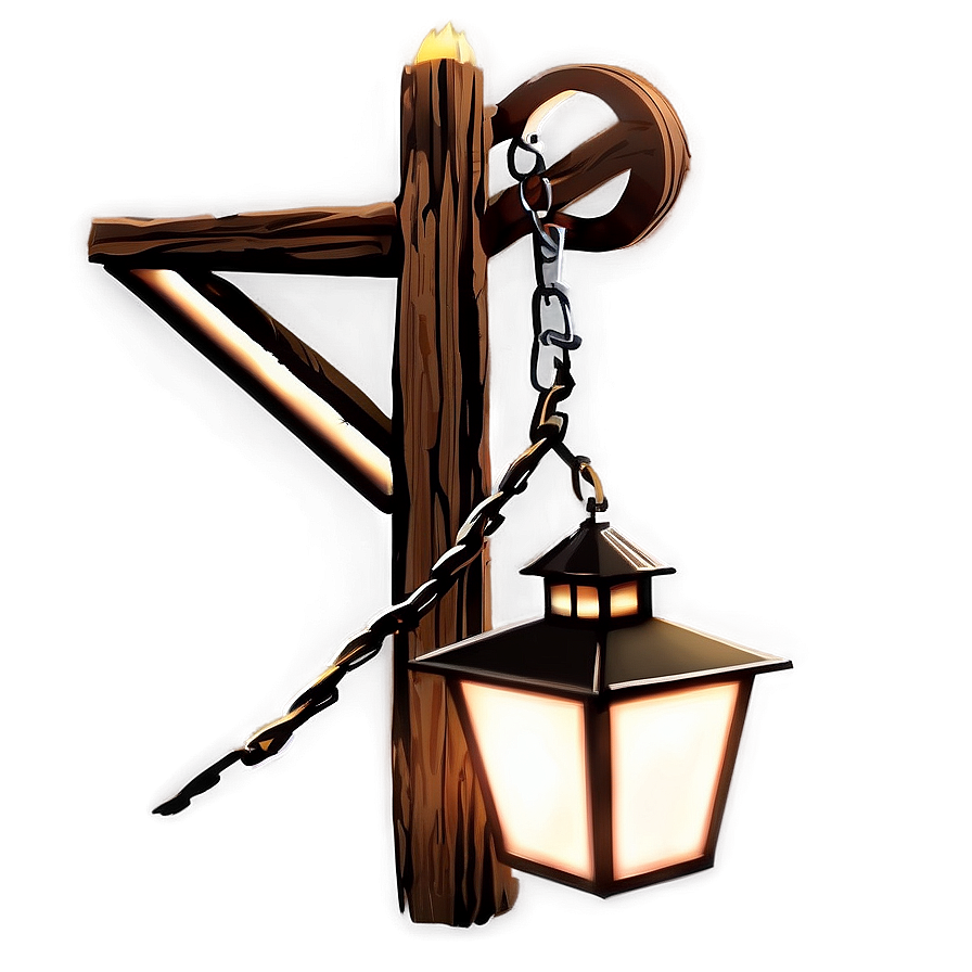 Wooden Post With Lantern Png Jmy28