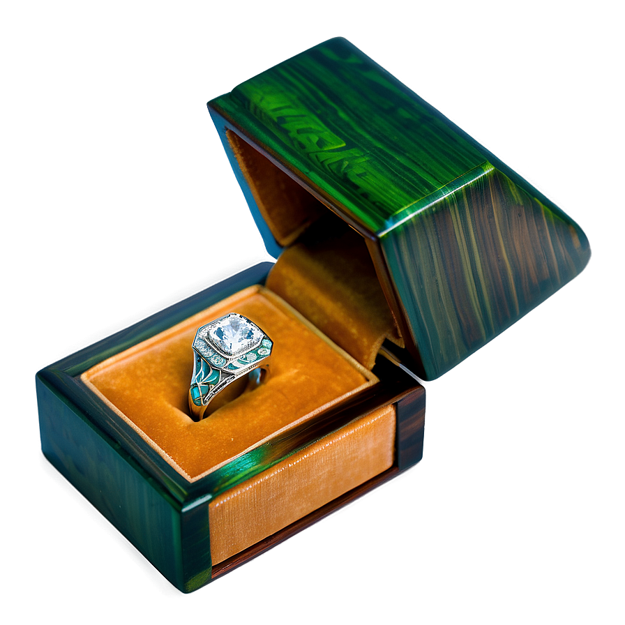 Wooden Ring Box Png 06282024