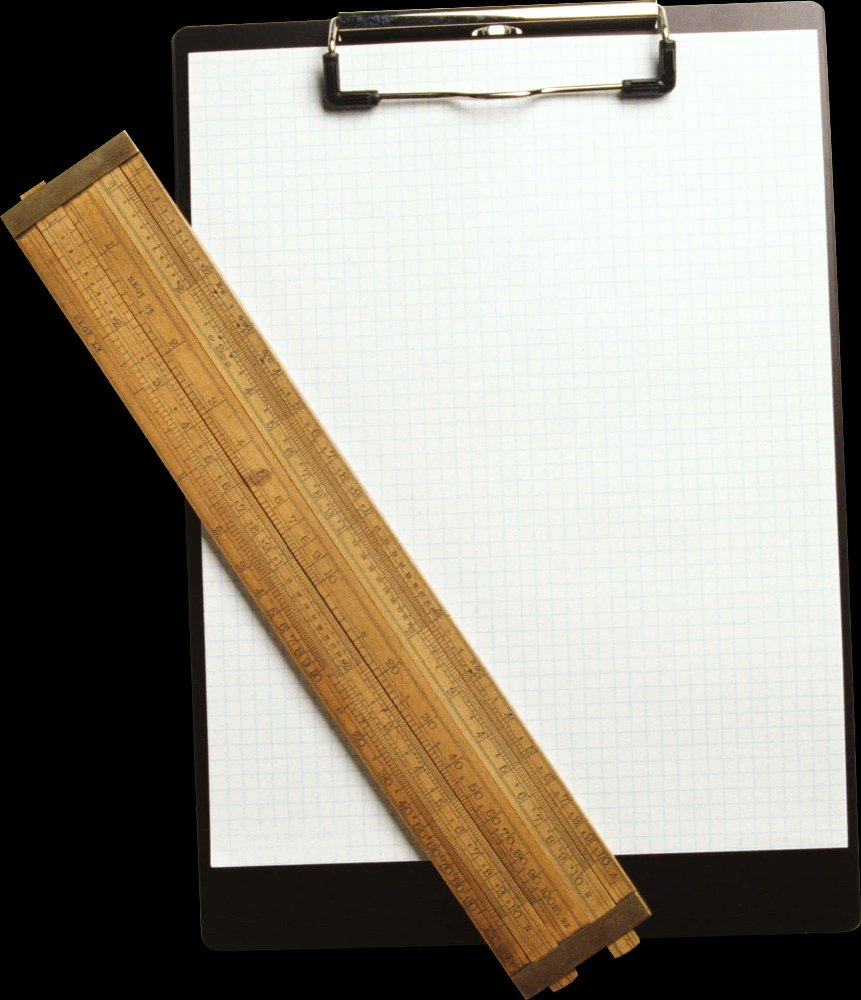 Wooden Ruleron Graph Paper Clipboard