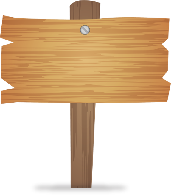 Wooden Signboard Vector Illustration