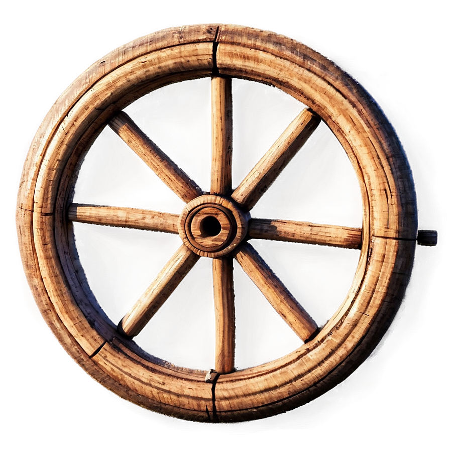 Wooden Spoke Wagon Wheel Png 06132024