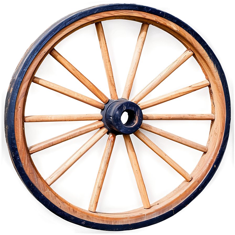 Wooden Spoke Wagon Wheel Png Fhk