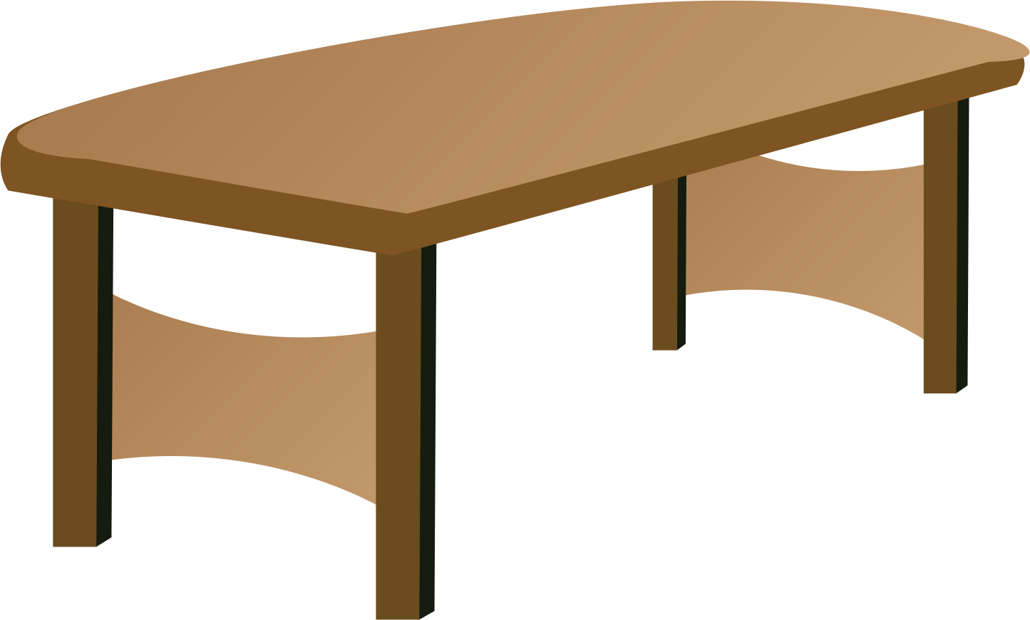 Wooden Table Clipart Illustration