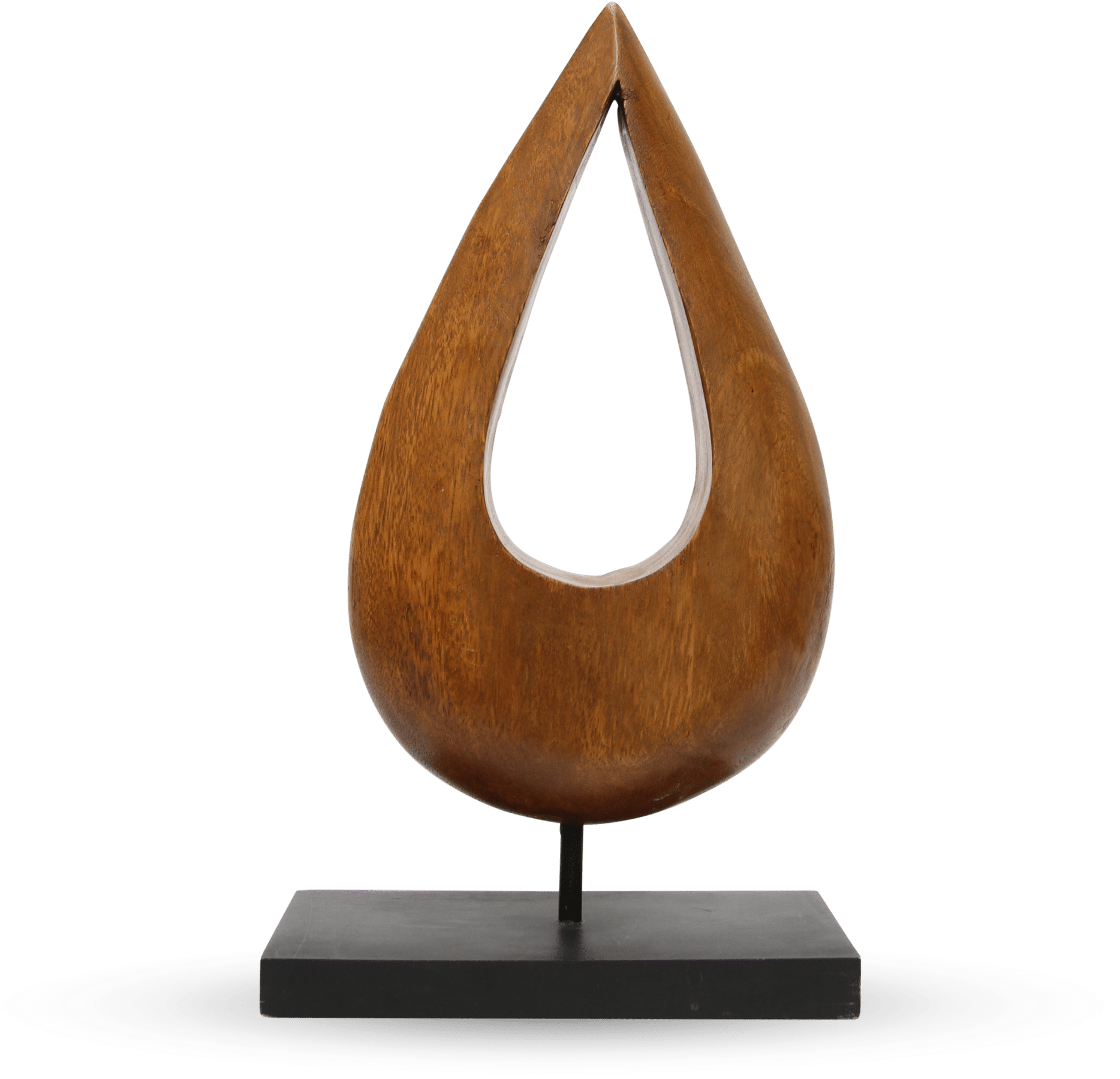 Wooden Teardrop Sculpture