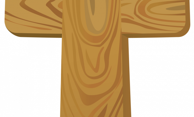 Wooden Texture Cross Illustration