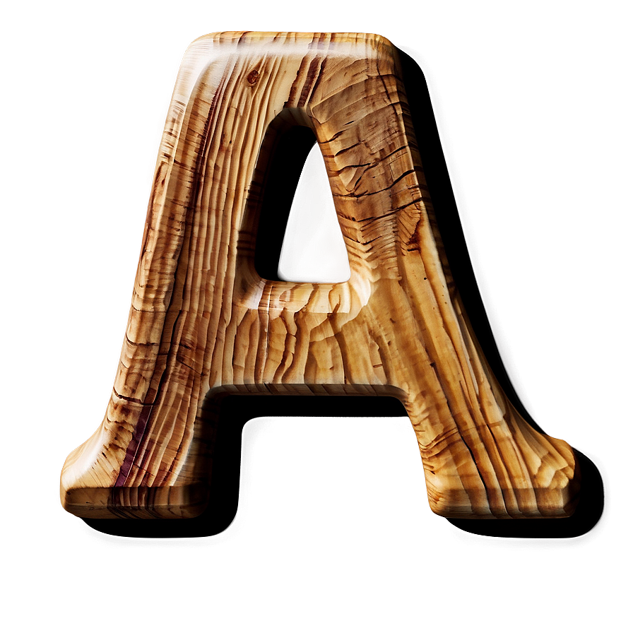 Wooden Texture Letter A Png 06112024