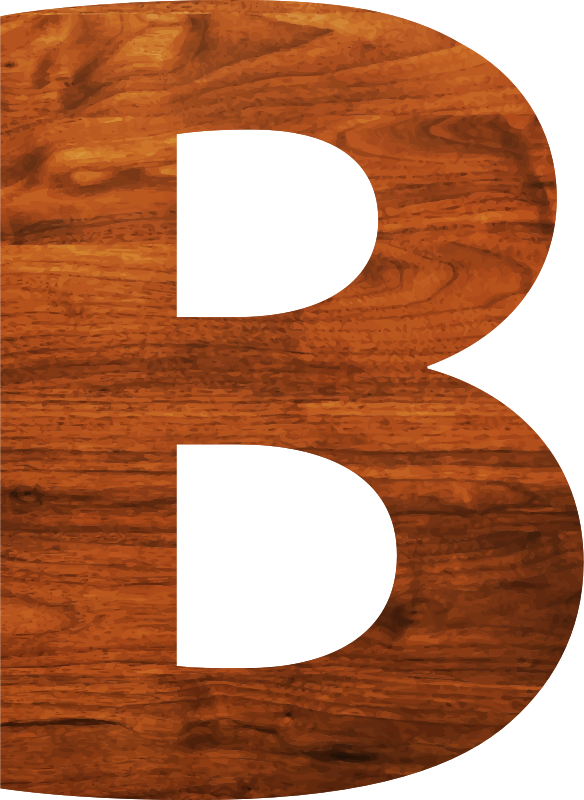 Wooden Texture Letter B