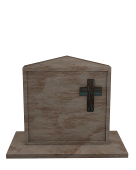 Wooden Tombstonewith Cross