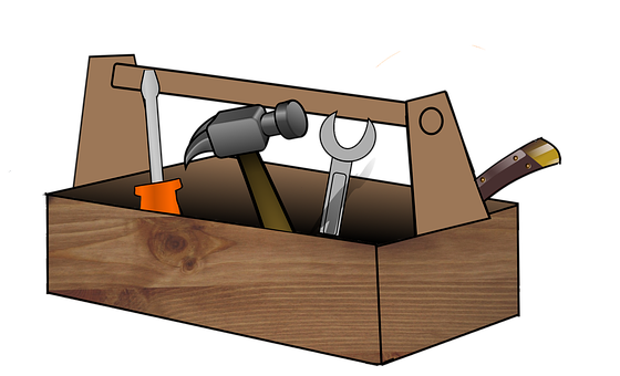 Wooden Toolboxwith Tools