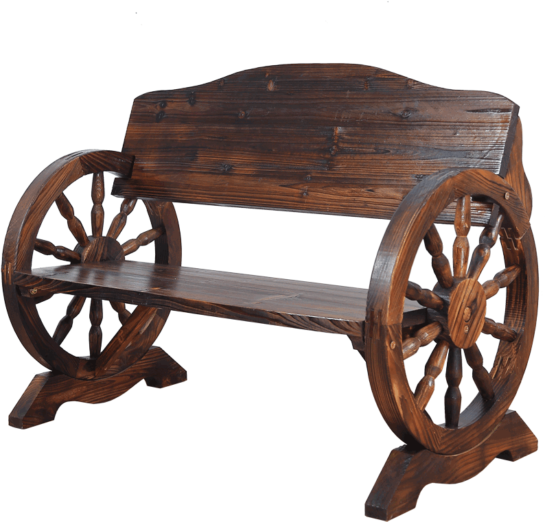 Wooden Wheel Bench Design