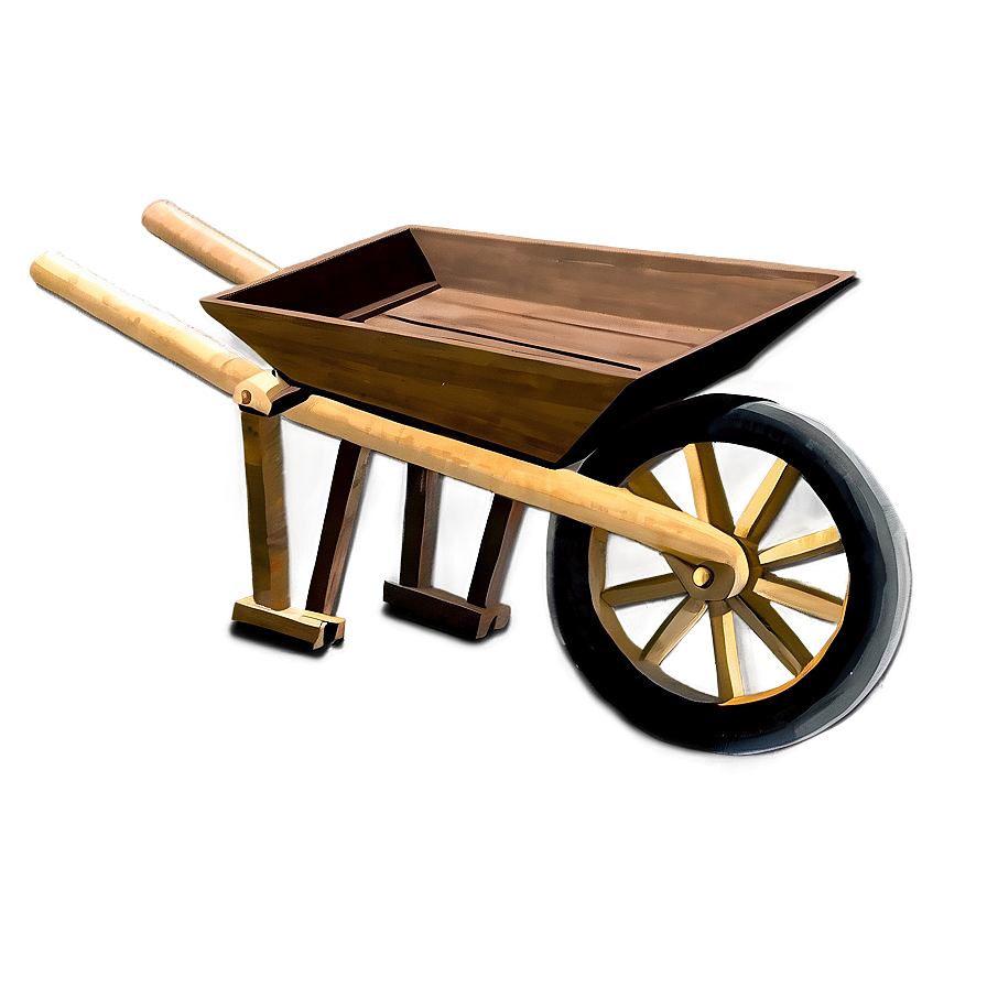 Wooden Wheelbarrow Png Klb67