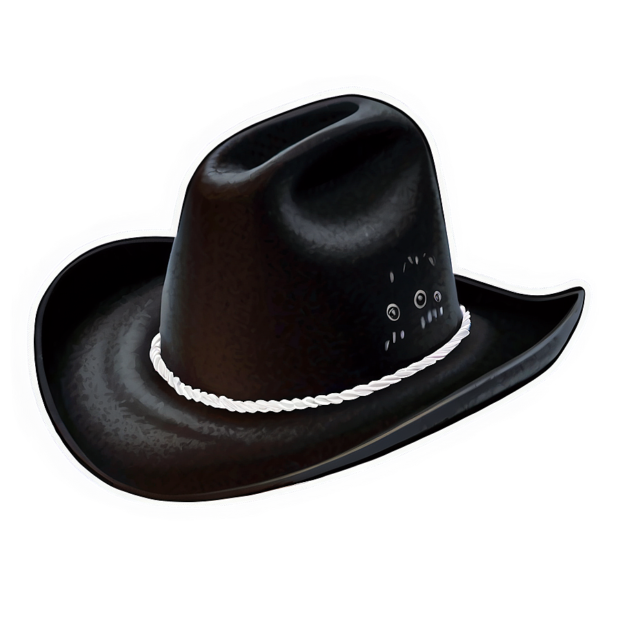 Wool Black Cowboy Hat Png 06212024