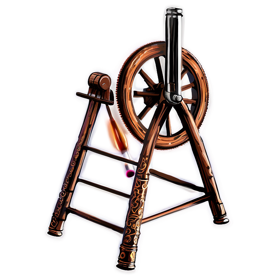 Wool Spinning Wheel Png Etm