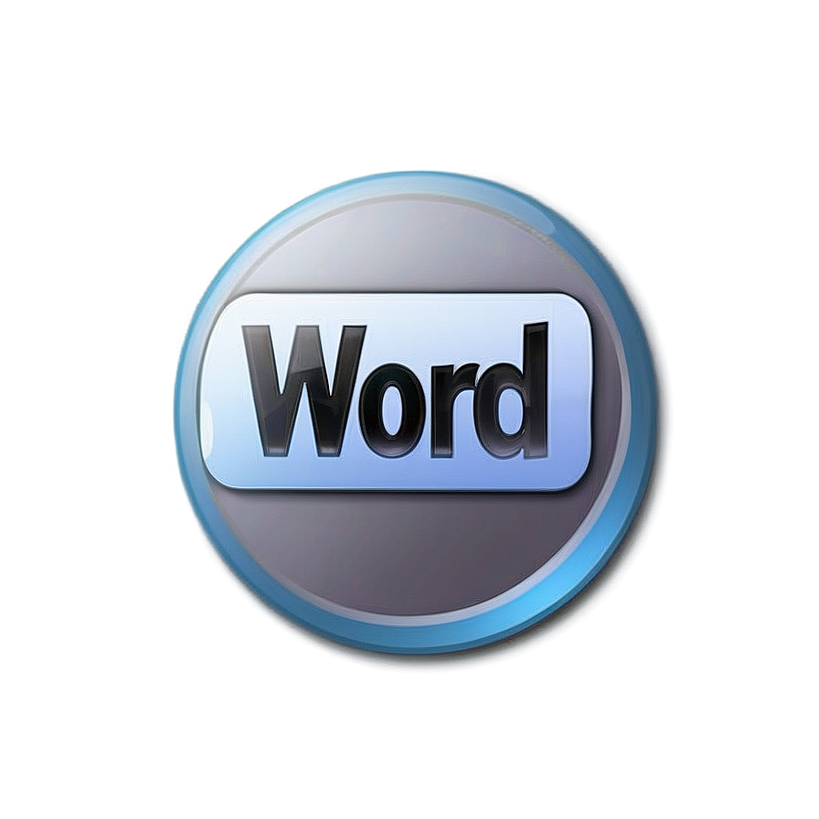 Word Button Icon Png 06112024