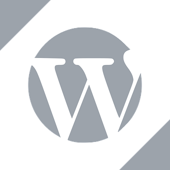 Word Press Logo Gray Background