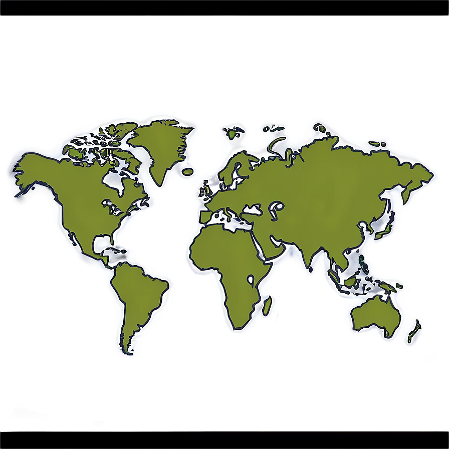 World Map Outline Cartoon Png Dxk