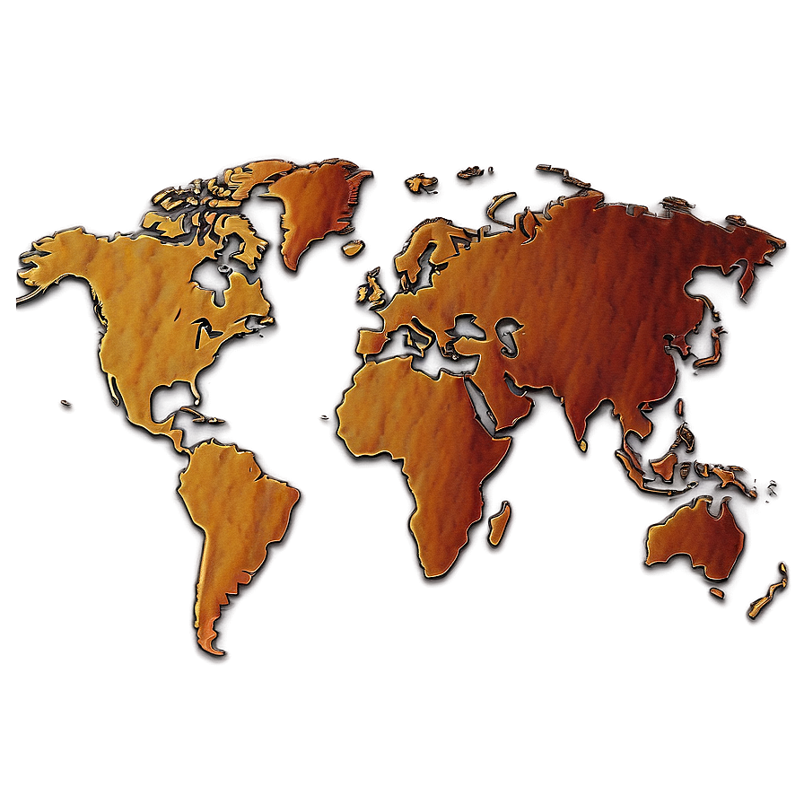 World Map Outline Craft Png 06262024