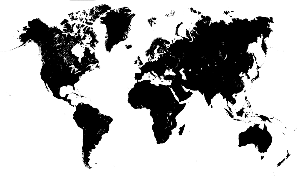 World Map Silhouette Graphic