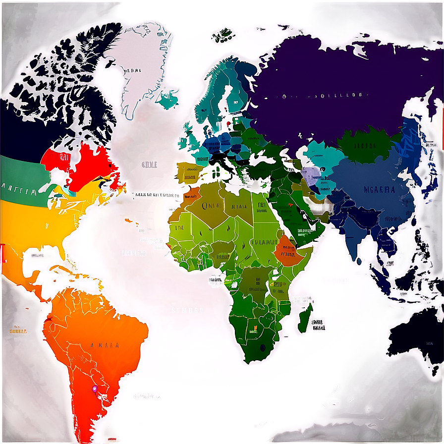 World Map Vector In English Png Uvu18