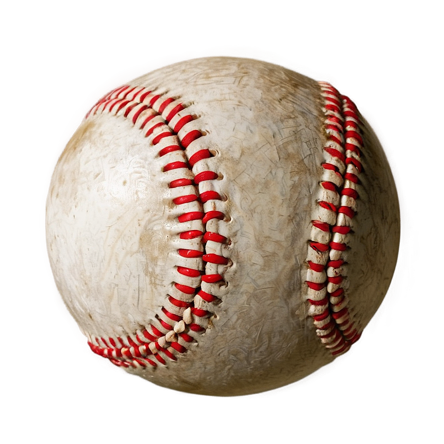 Worn-out Baseball Graphic Png 06282024