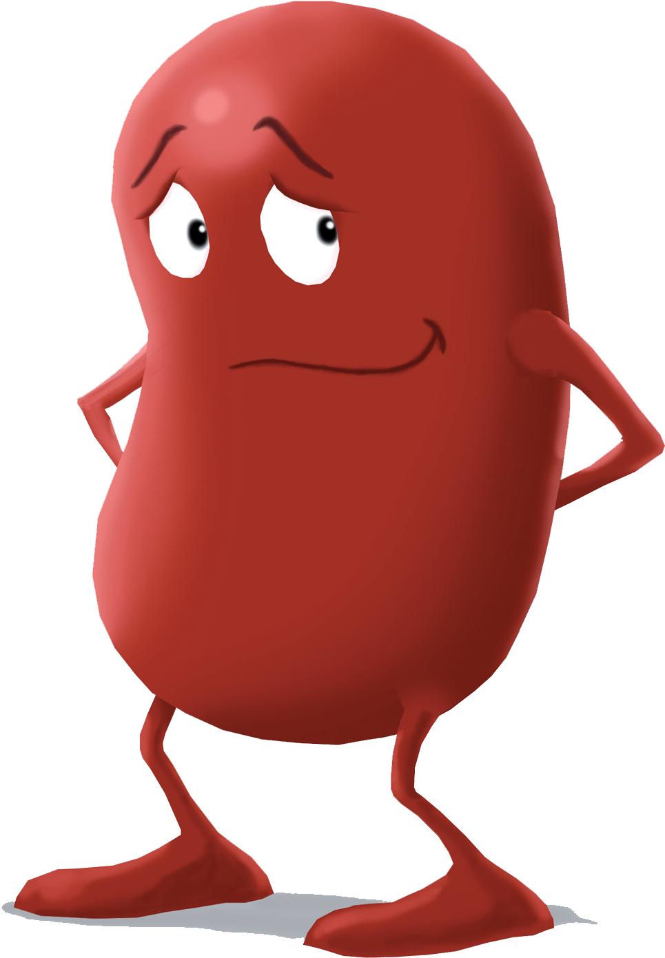 Worried Kidney Character Illustration