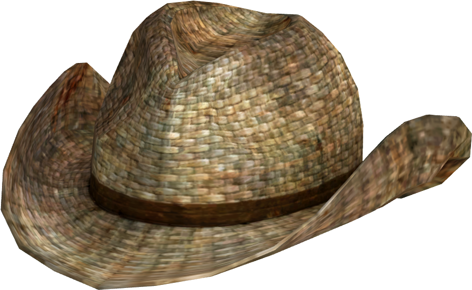 Woven Straw Hat3 D Render.png