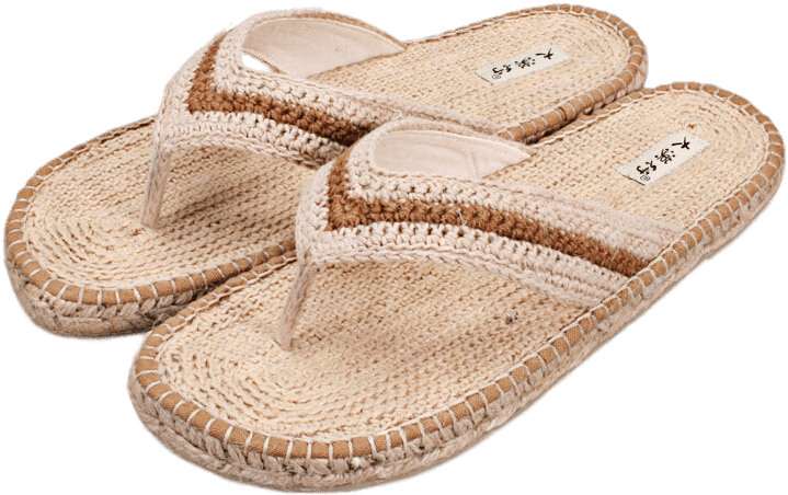 Woven Straw Sandals Isolated