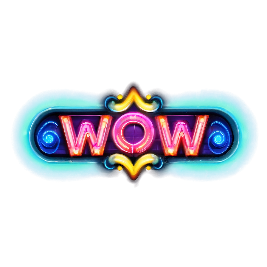 Wow Neon Sign Png Rsk