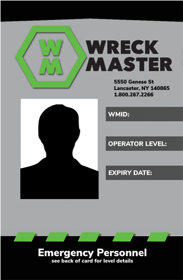 Wreck Master I D Card Template