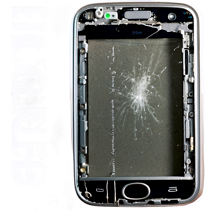 Wrecked Smartphone Display Png Pcs