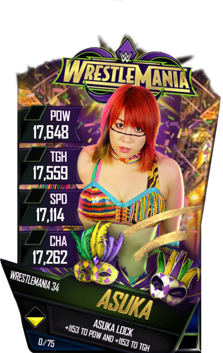 Wrestle Mania Asuka W W E Card