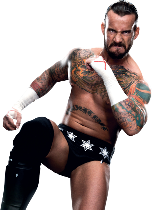 Wrestler Posewith Tattoos