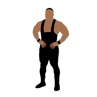 Wrestler_ Silhouette_ Black_ Background