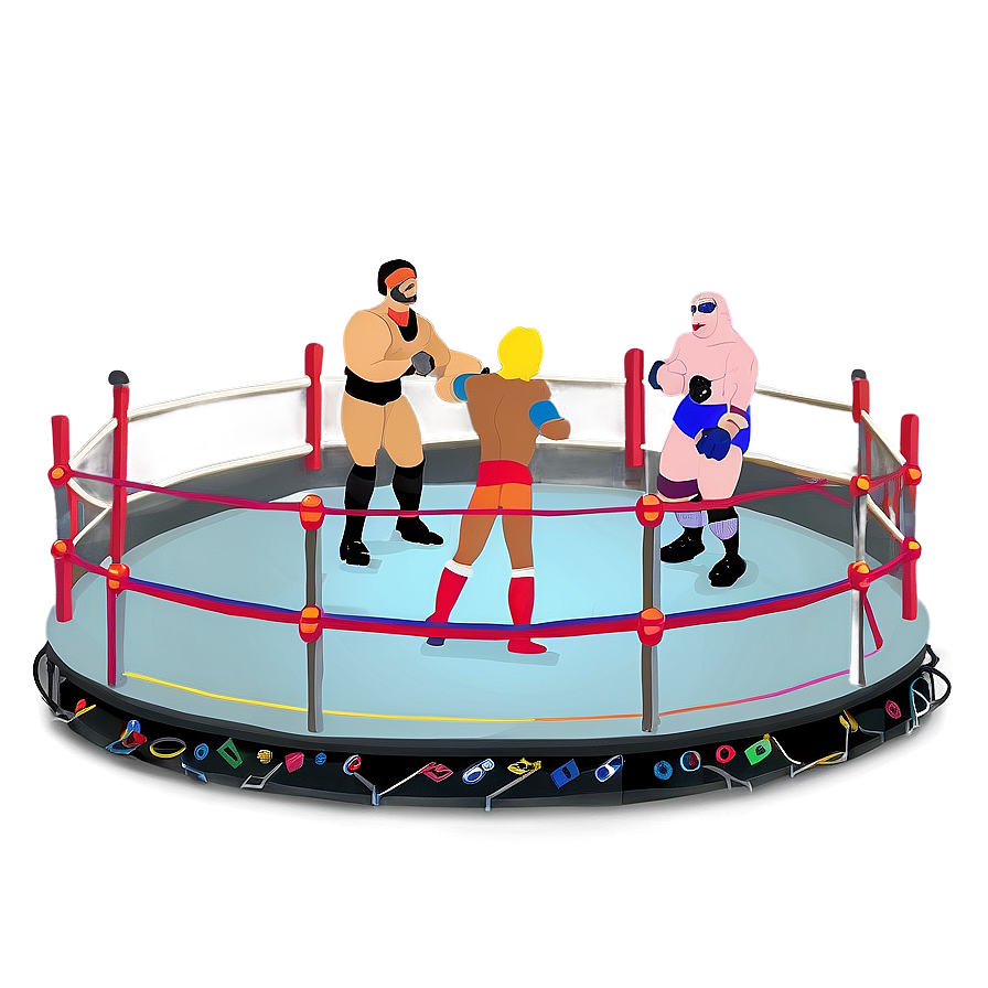 Wrestling Ring With Crowd Png 06202024