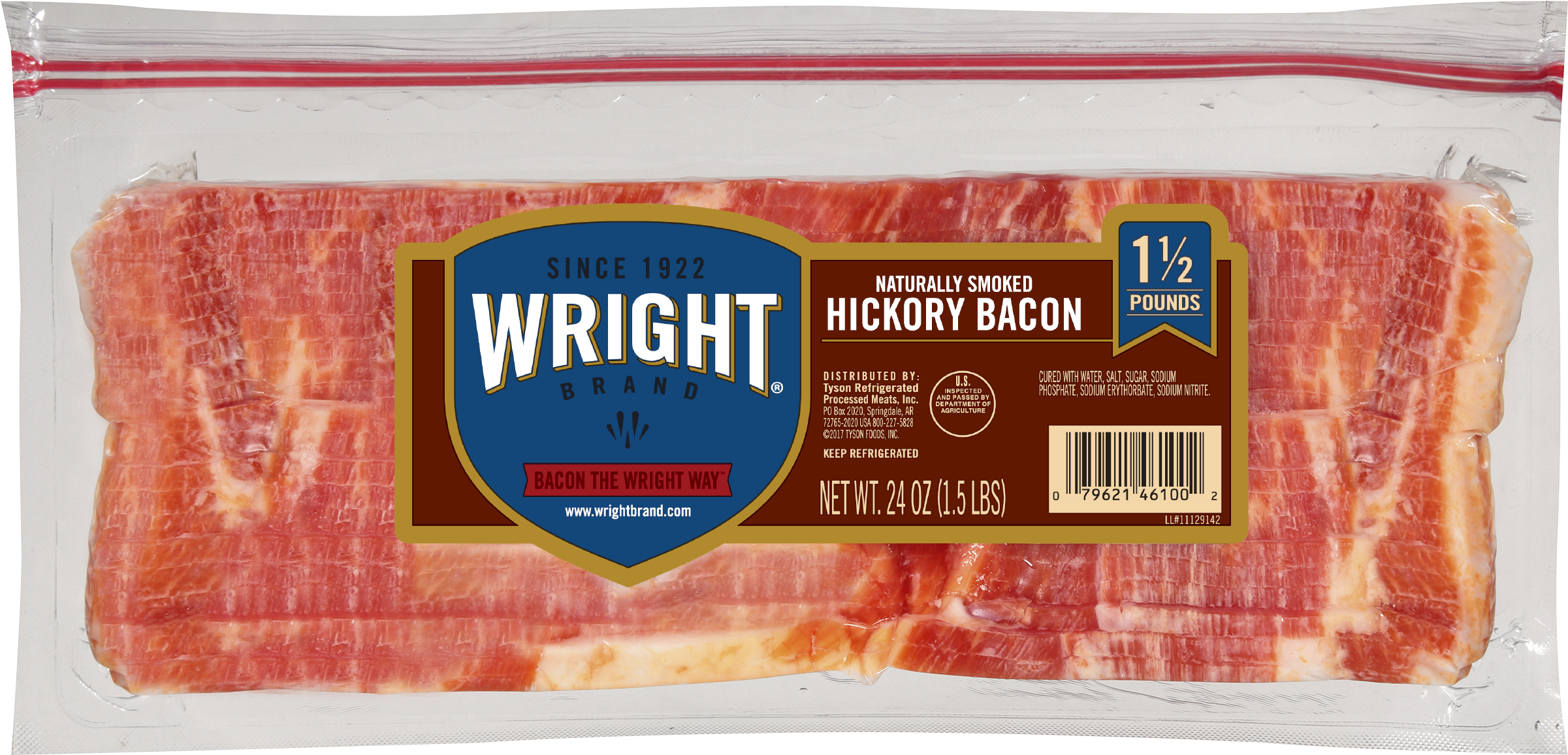 Wright Brand Hickory Smoked Bacon Package