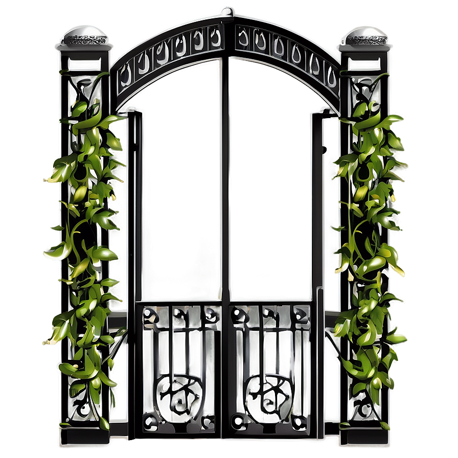 Wrought Iron Vine Gate Png Kit57