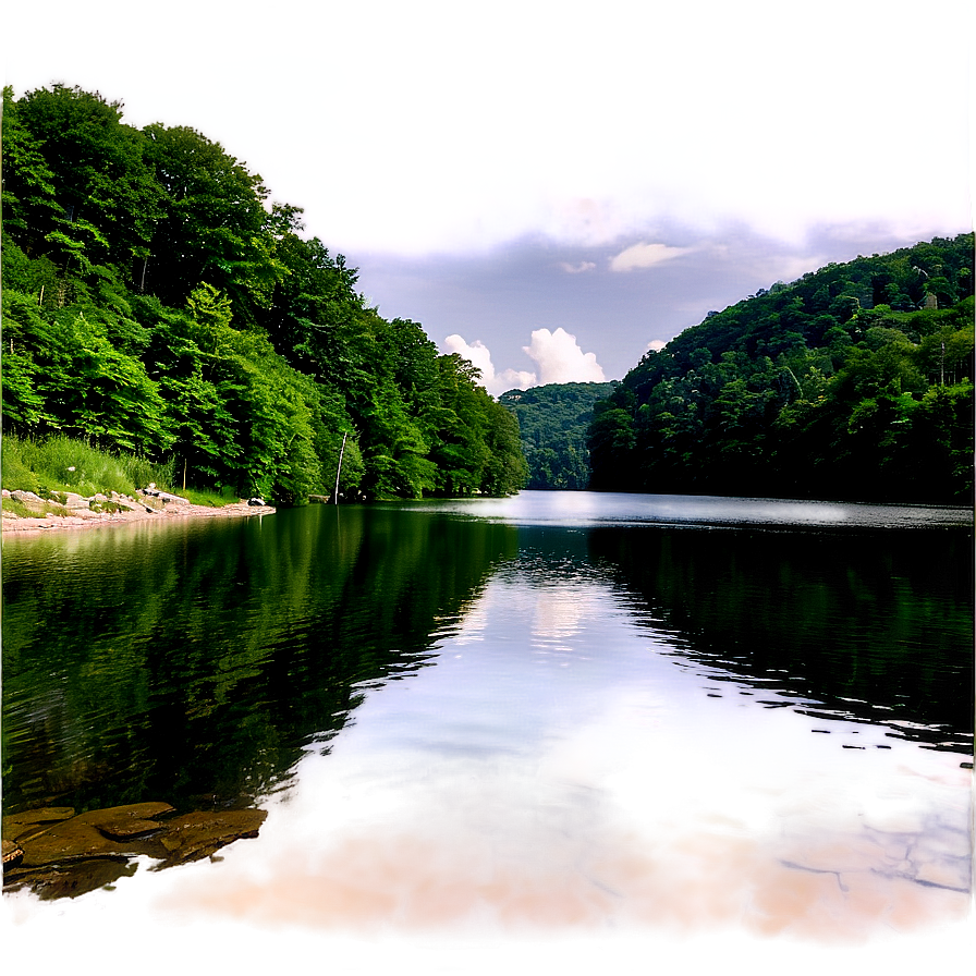 Wv Serene River Scene Png 2