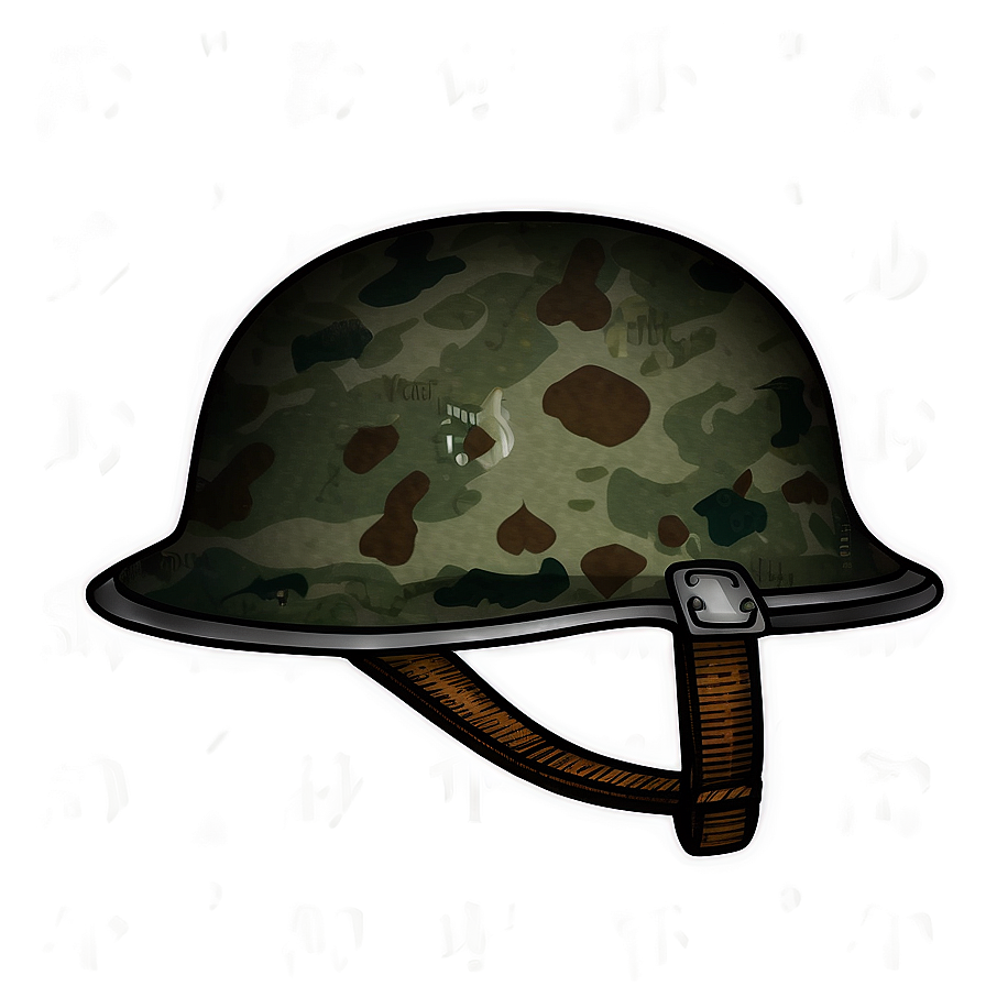 Ww2 Helmet With Camo Paint Png 06132024