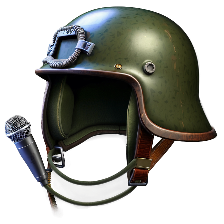 Ww2 Helmet With Microphone Png Eoc74