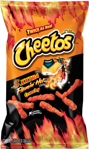 X X T R A Flamin Hot Cheetos Package