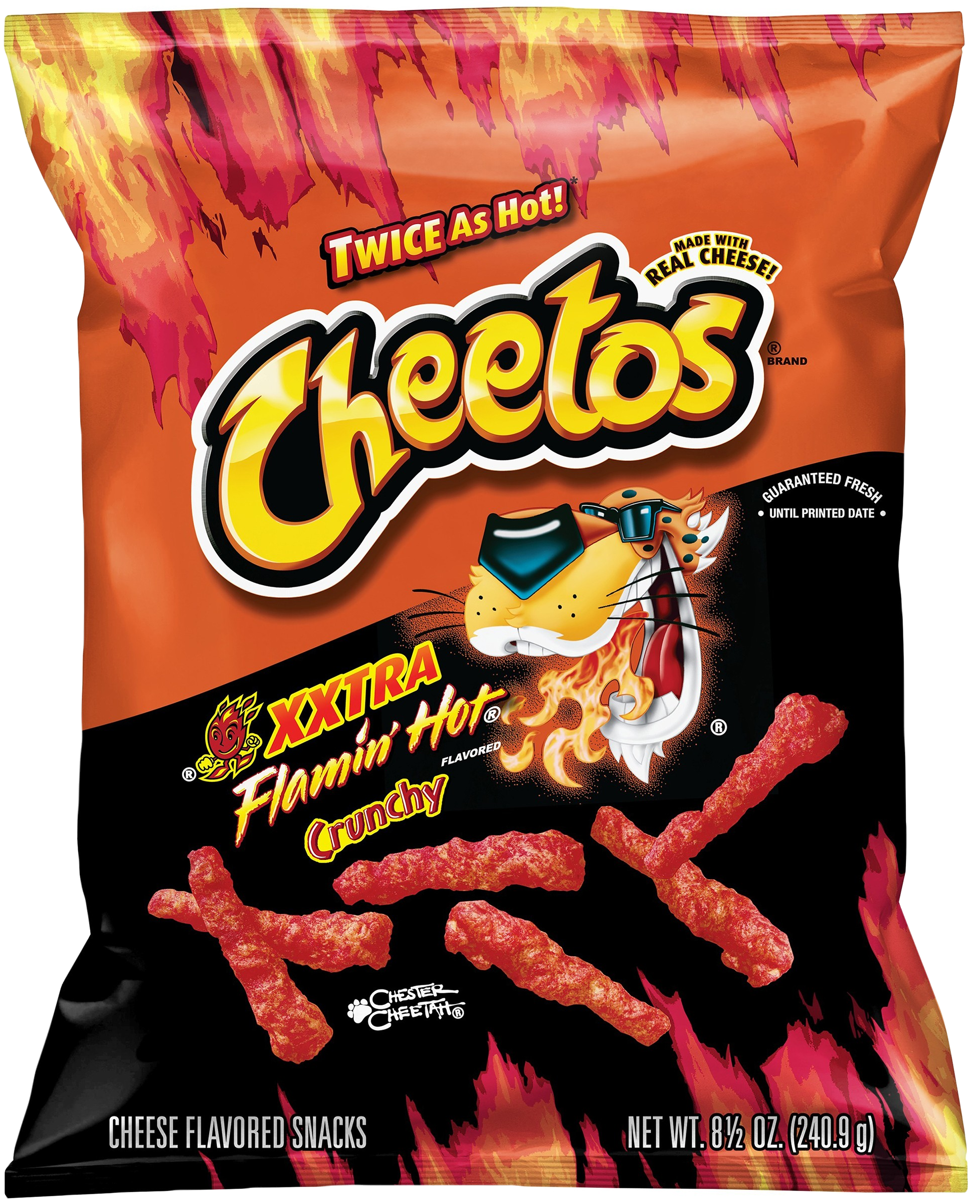 X X T R A Flamin Hot Cheetos Package