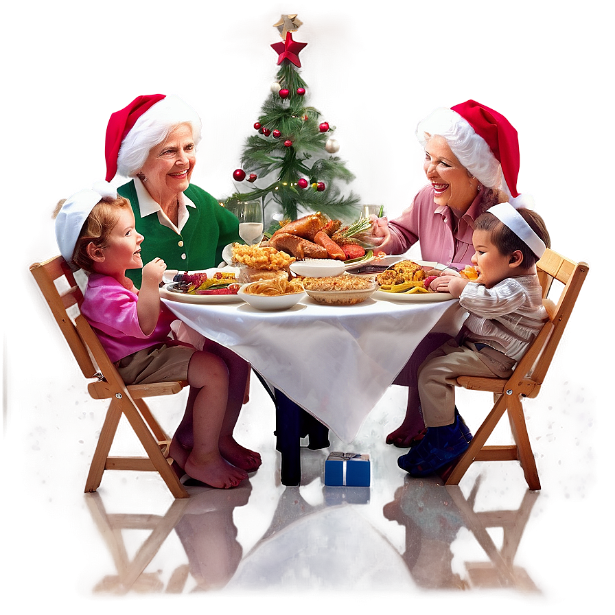 Xmas Family Dinner Table Png 85