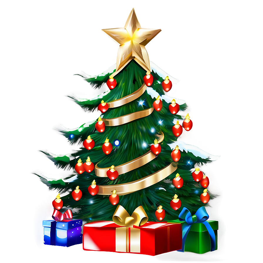 Xmas Tree Magical Lights Png 06292024