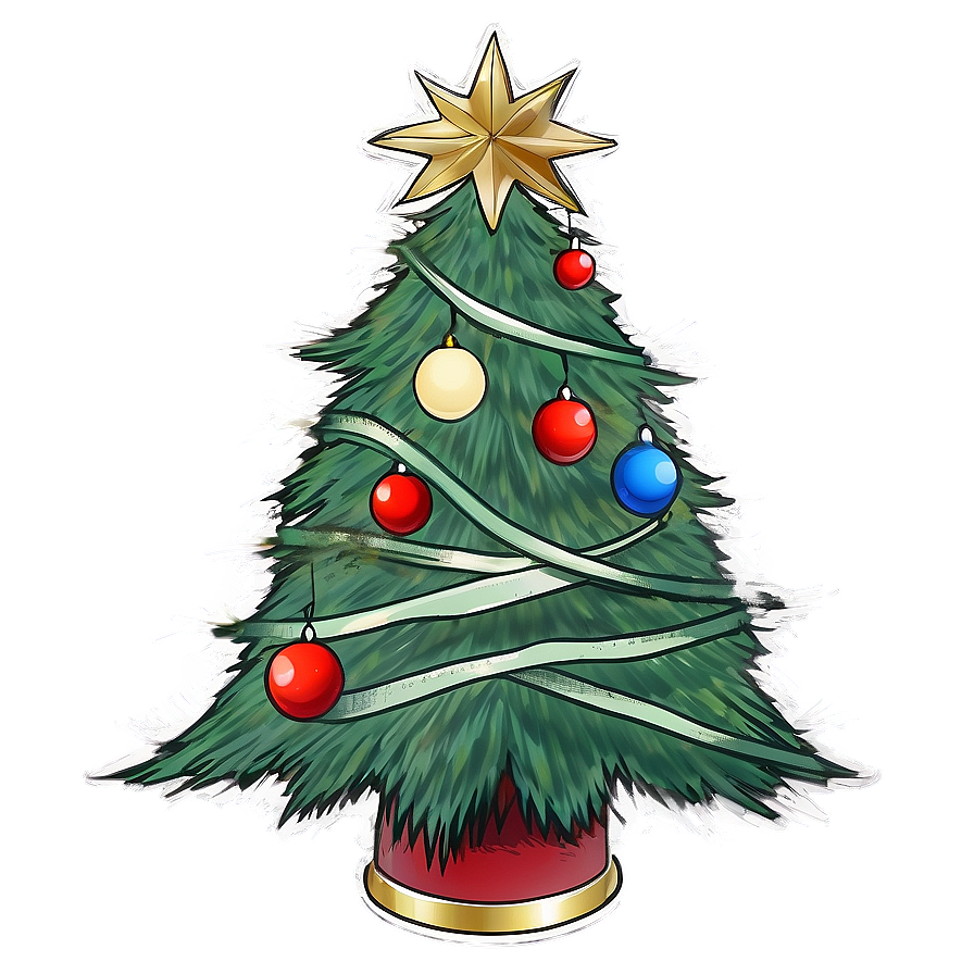 Xmas Tree Sketch Png Tmn