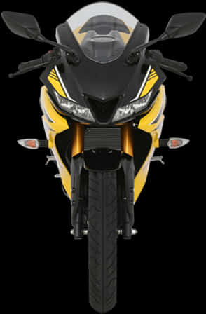 Yamaha R15 Front View Yellow Black