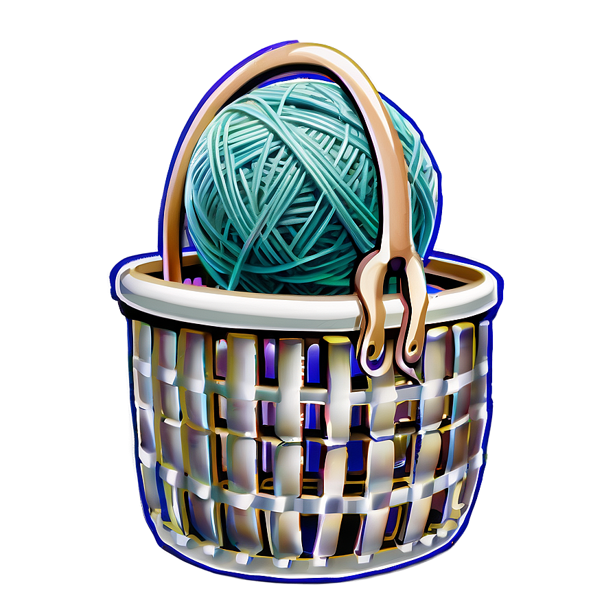 Yarn Ball In Basket Png 06212024