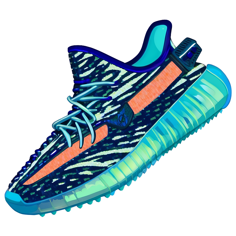 Yeezy Azure Blue Shoes Png Pkw